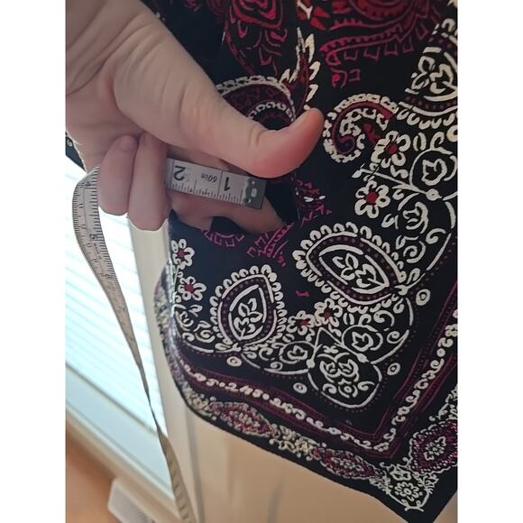 Coldwater Creek Burgundy Paisley Open Front Blazer Jacket Womans Plus Size 18W - Picture 4 of 6